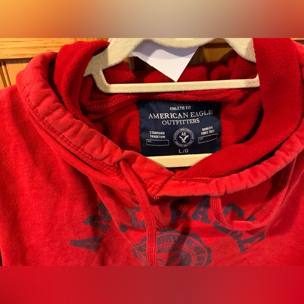 American Eagle Outfitters Bold Red Hoodie Y2K - Picture 2 of 4